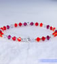 Bracelet Swarovski and Sterling Silver beaded stretchy handmade - Image 3