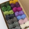 Small Dartmoor Mohair Boucle Loop Wool Yarn Selection Pack Wet Felting