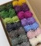 Small Dartmoor Mohair Boucle Loop Wool Yarn Selection Pack Wet Felting