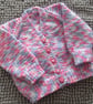 16" Multi Coloured V Neck Baby Cardigan 
