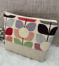 Tapestry Cosmetic Bag, Zipped Purse, Make up Bag, Toiletry Bag