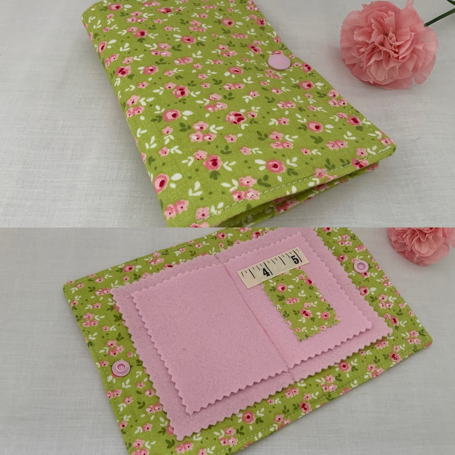 Floral Fabric Needle Case,  Needle Book, Needle Storge, Pin Storage, Mothers Day