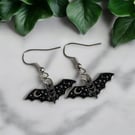 Gothic Bat Dangle Earrings