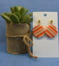 Bold Round Striped Statement Earrings - Image 3