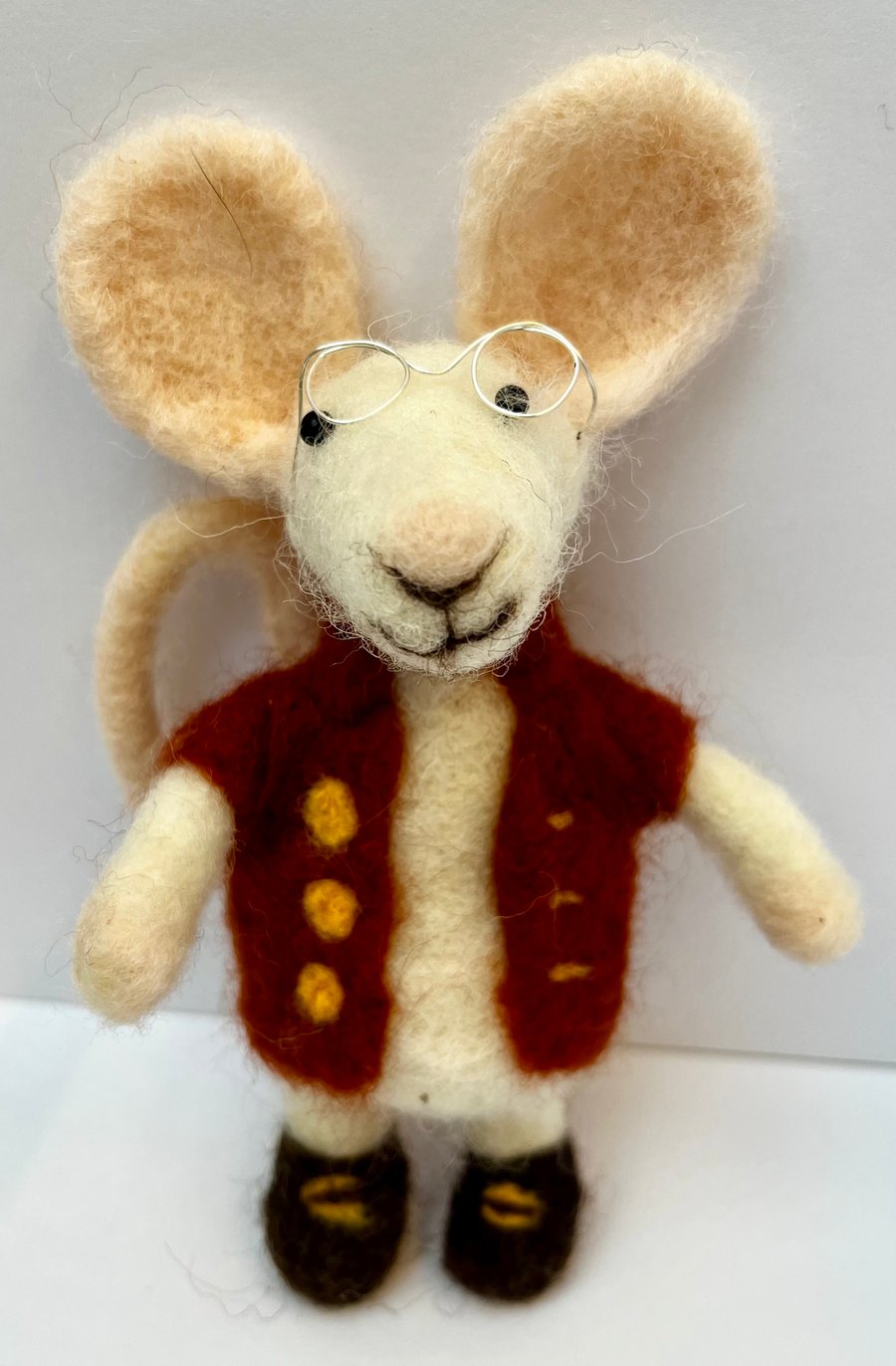 Morris the felted mouse