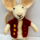 Morris the felted mouse