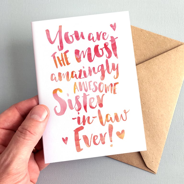 The Most Amazingly Awesome Sister-in-law Greeting Card - Sister Thank You