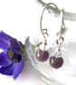 Sterling Silver Amethyst and Crystal Earrings - Image 2