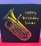 Personalised Euphonium Birthday Card - Image 1