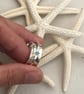 Silver Turquoise Spinner Fidget  Ring - Image 7