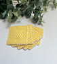 Reusable Bamboo Towelling Face Pads Pack of 7 - Yellow Polka Dot - Image 2
