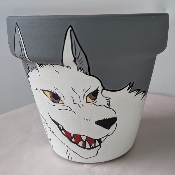 Studio Ghibli Wolf fan art 13cm Terracotta Pot 