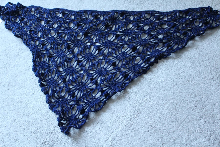 ladies triangular shawl- unique!