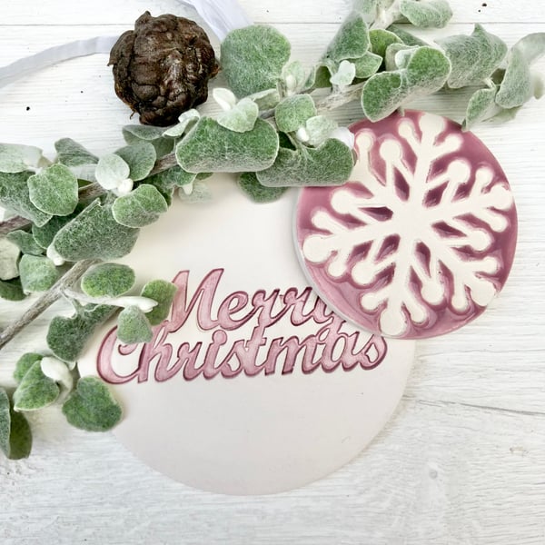 Duo ceramic Christmas decoration