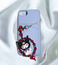 Handmade Halloween Kuromi Oval Phone Charm and Bag Charm – Beaded Accessory - Image 2