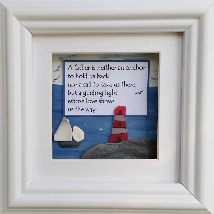 Father's Day Gift, Birthday, Gift for Dad, Inspirational Quote, Cornish Pebble 
