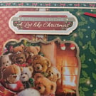 Christmas card, decoupage bears