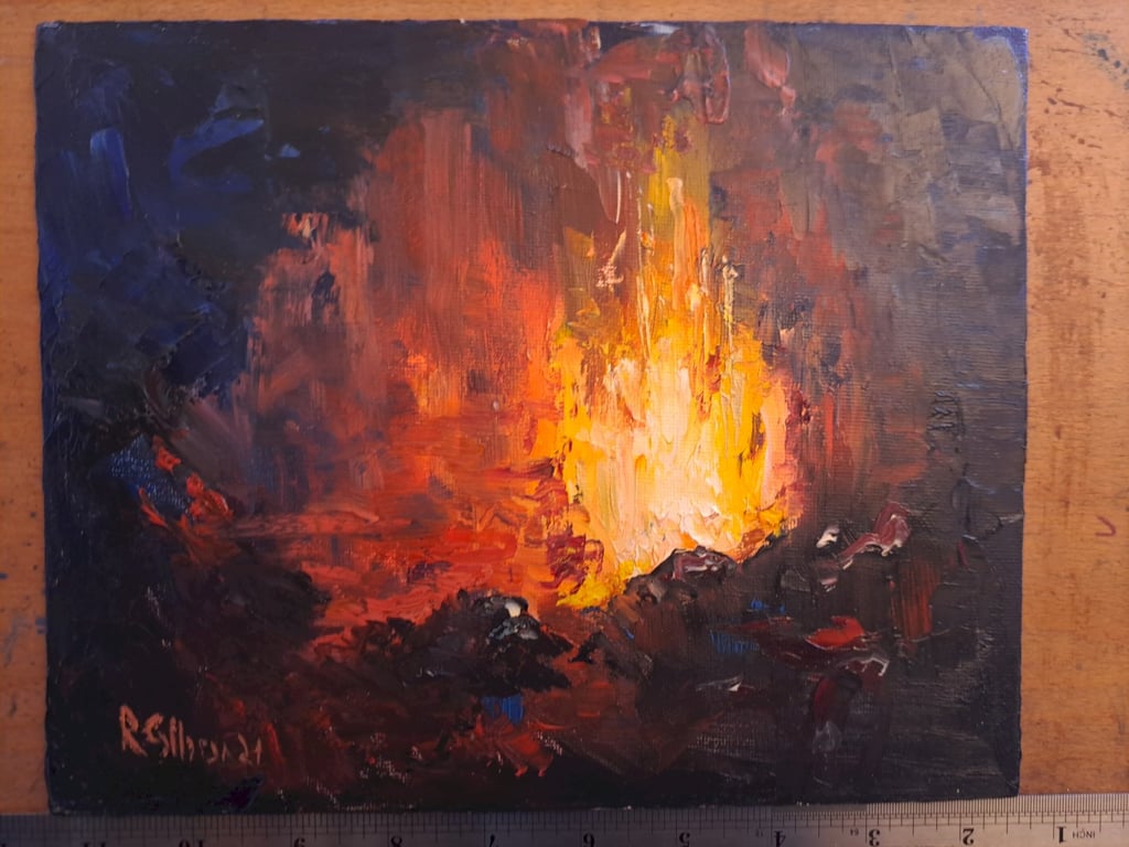 Eruption (Original Landscape Painting)