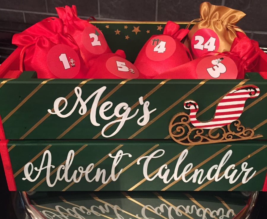 Wooden Box Advent Calendar 