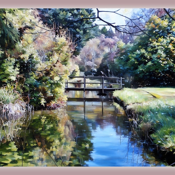 Gooderstone Water Gardens Norfolk Greeting Card A5