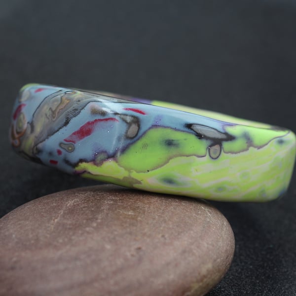 Abstract Pattern in Precious Colours - Designer Bangle - Handmade - Unique
