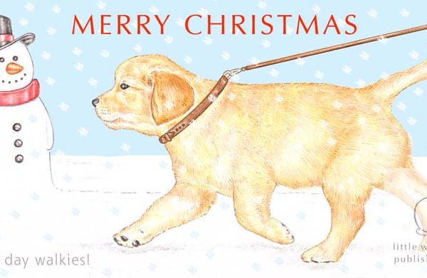 Christmas Day Walkies! - Christmas Card