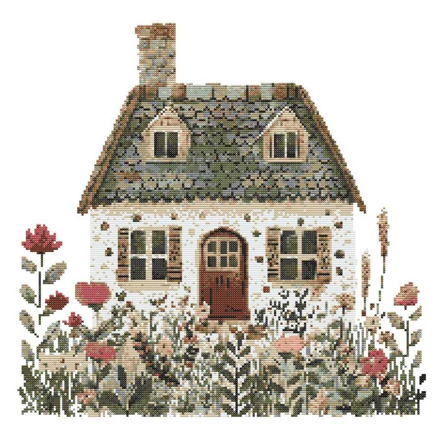 WATERCOLOUR COTTAGE - Cross Stitch Pattern - Cross Stitch Chart