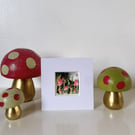 Mounted Original Whimsical Mushrooms Watercolour 