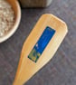 Asymmetric Birch Wood Eating Spoon with Painted Handle - Image 3