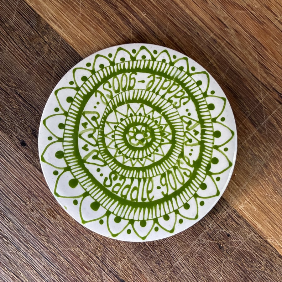 Hand Painted Olde English Insults Coaster