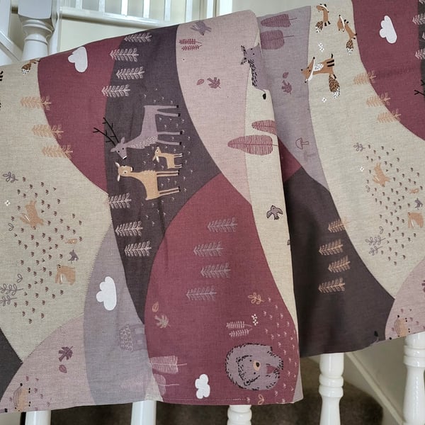 Woodland Animals Handcrafted Baby Quilt 