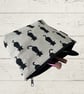 makeup bags black cats on linen - Image 4