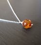 Amber Pendant Necklace and Earring Set - Image 2