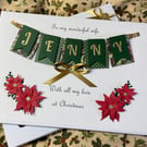 Personalised Christmas Card Wife Daughter Granddaughter Sister Gift Boxed
