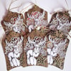 SALE Christmas Reindeer Snowflake Gold Star Gift Tag Set