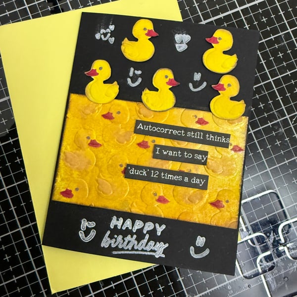 Handmade birthday humorous card 