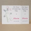 Personalised Eco Friendly card  -  Christening or Naming Day 
