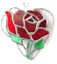 Red Rose Heart Suncatcher Stained Glass 035 - Image 3