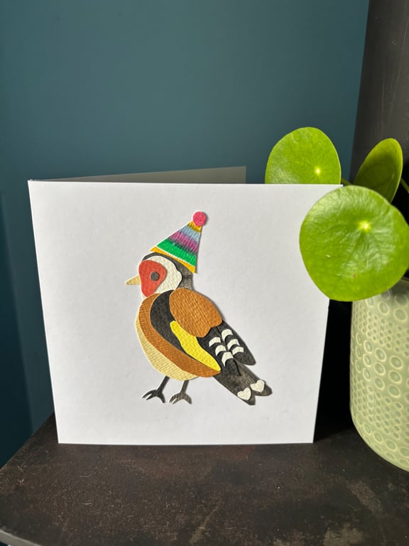 Goldfinch Bird Birthday Card