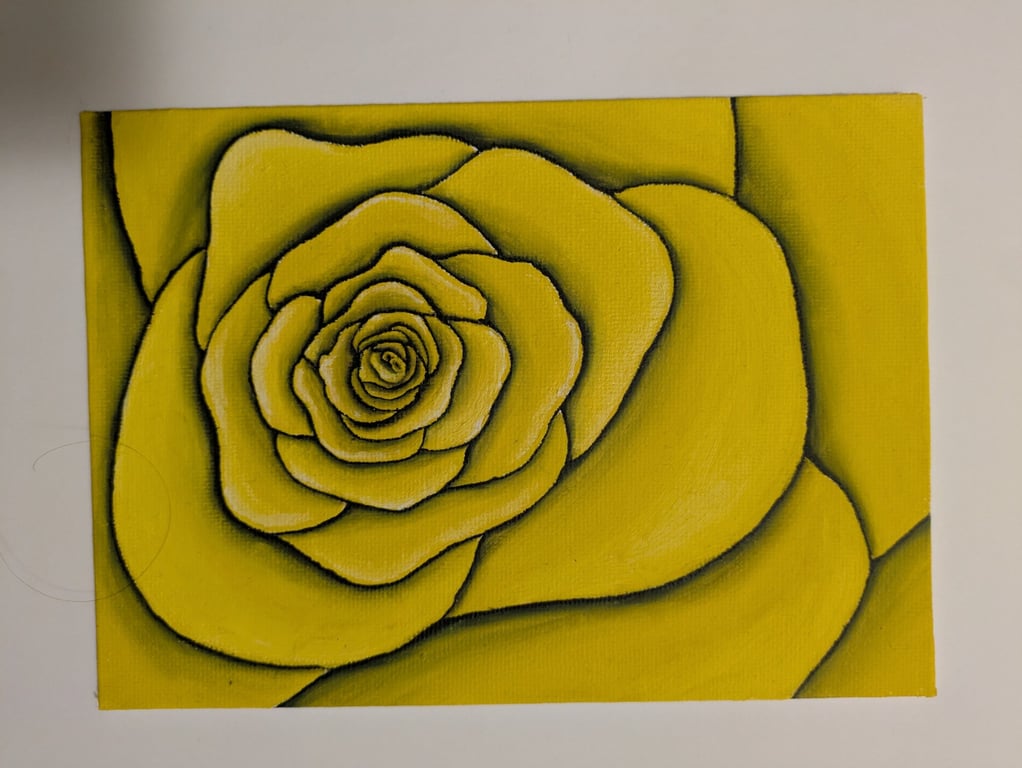 Yellow Rose Oil painting. 2026-08-14