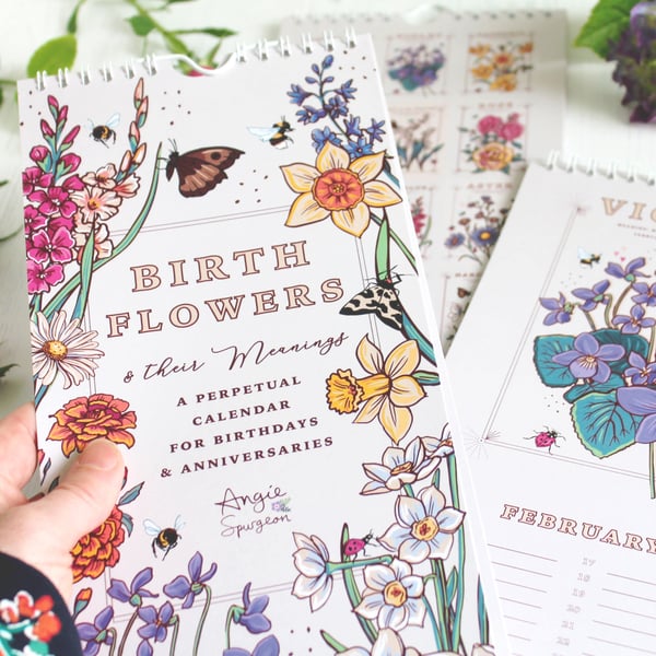 Perpetual Birth Flowers Calendar for Birthdays and Anniversaries