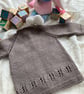 Hand knitted ‘Eva’ Baby Girl’s Cardigan (3-6 months) - Image 5