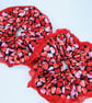 XXL Scrunchies, Heart Print Scrunchies, Gifts for her, Valentine Scrunchies - Image 7
