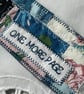 One More Page Bookmark Floral Shabby-Chic Embroidered Patchwork Quilted  - Image 2
