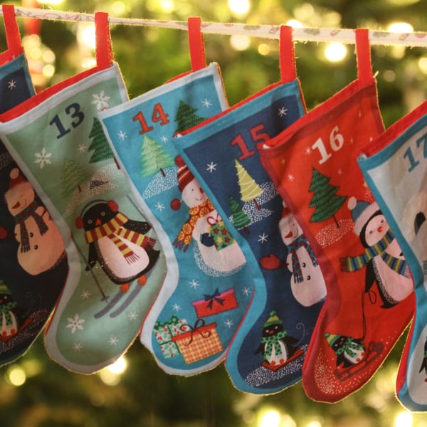 Stocking Advent Calendar Bunting