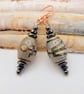 Tibetan Style Dzi Etched Agate Earrings, Birthday, Anniversary, Gifts For Her  - Image 3