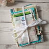 Mindful Slow Stitching Kit, Fabric, Words and Buttons Bundle Happy 