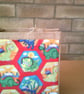 Dinosaurs in Hexagons Small Jute Bag - Image 2