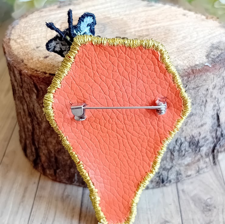 Beaded melting honey comb Brooch - Folksy