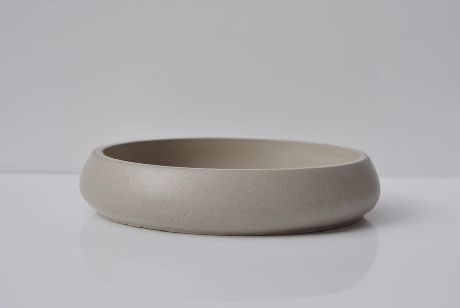 Medium Concrete Bowl Grey Handmade Accessory Bowl Shallow Beton Key Bowl Cement 